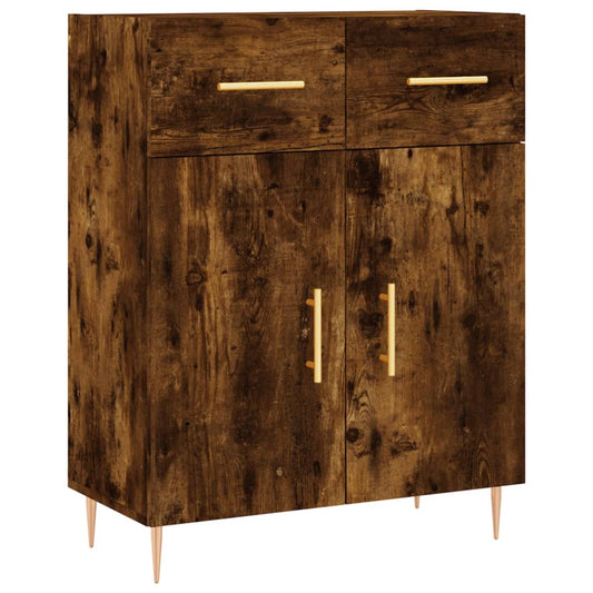 vidaXL Sideboard Smoked Oak 69,5x34x90 cm Engineered Wood