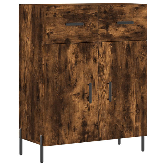 vidaXL Sideboard Smoked Oak 69,5x34x90 cm Engineered Wood
