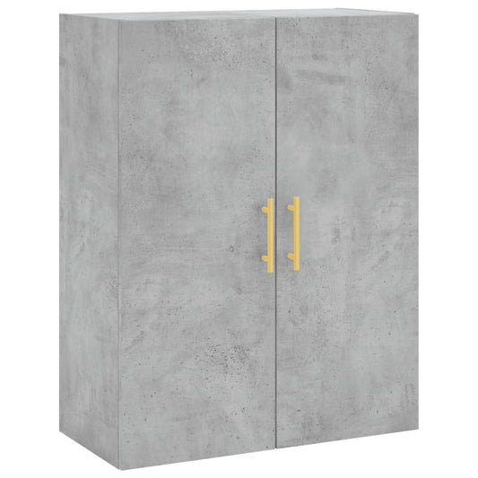 vidaXL Wall Mounted Cabinet Concrete Grey 69,5x34x90 cm