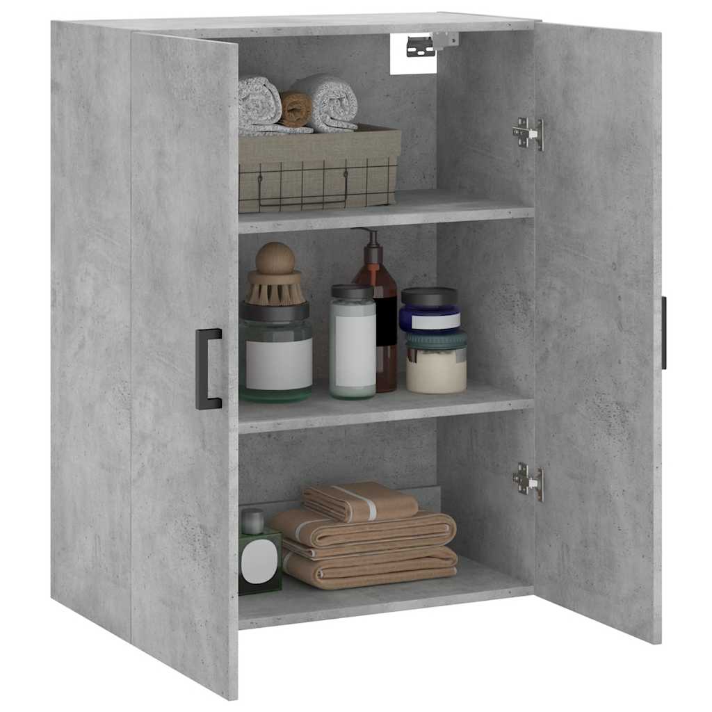 vidaXL Wall Mounted Cabinet Concrete Grey 69,5x34x90 cm