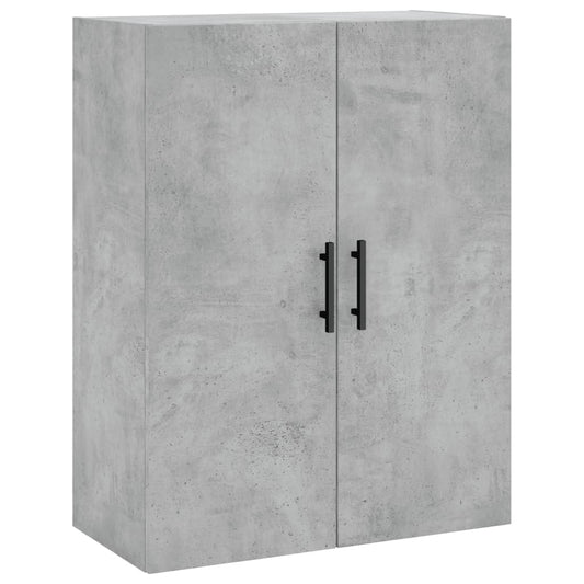 vidaXL Wall Mounted Cabinet Concrete Grey 69,5x34x90 cm
