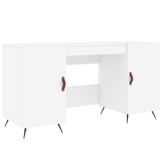 vidaXL Desk White 140x50x75 cm Engineered Wood
