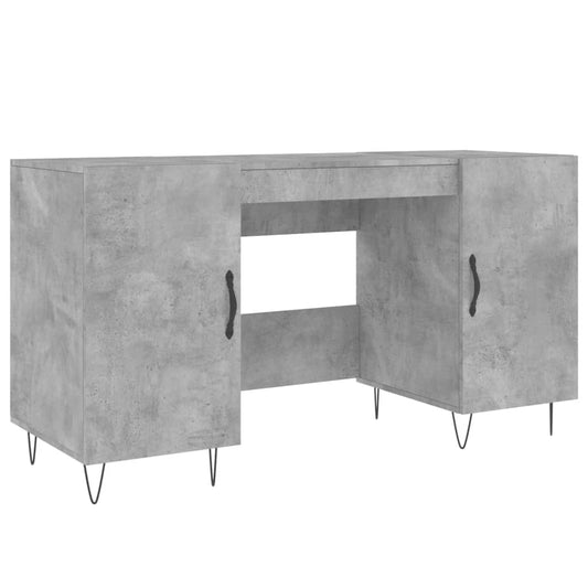 vidaXL Desk Concrete Grey 140x50x75 cm Engineered Wood