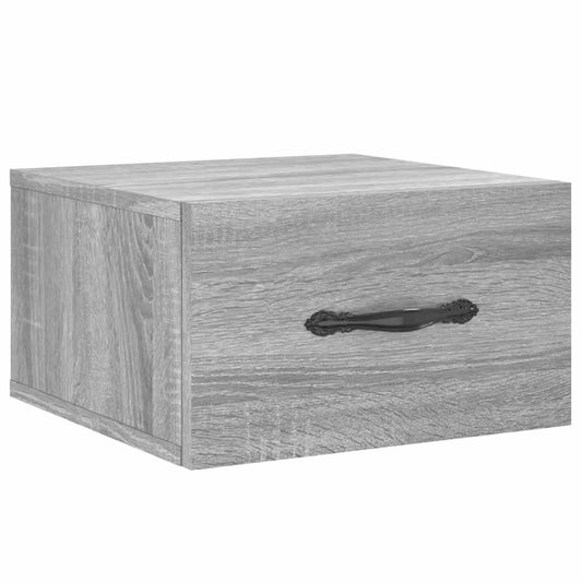 vidaXL Wall-mounted Bedside Cabinet Grey Sonoma 35x35x20 cm