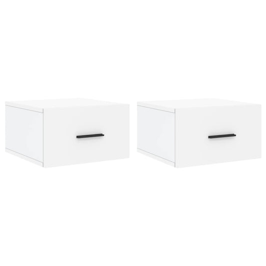 vidaXL Wall-mounted Bedside Cabinets 2 pcs White 35x35x20 cm