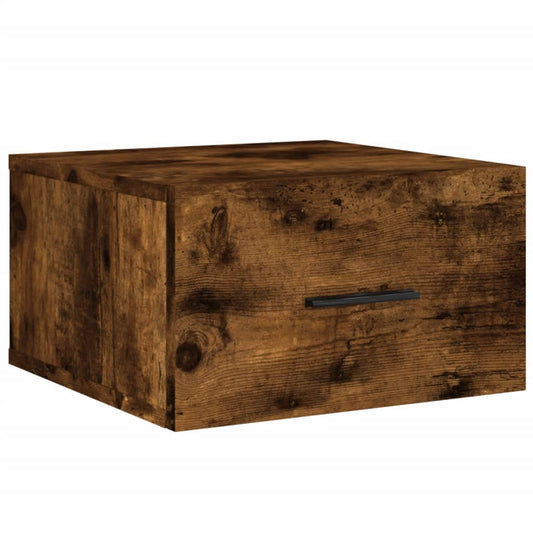 vidaXL Wall-mounted Bedside Cabinet Smoked Oak 35x35x20 cm