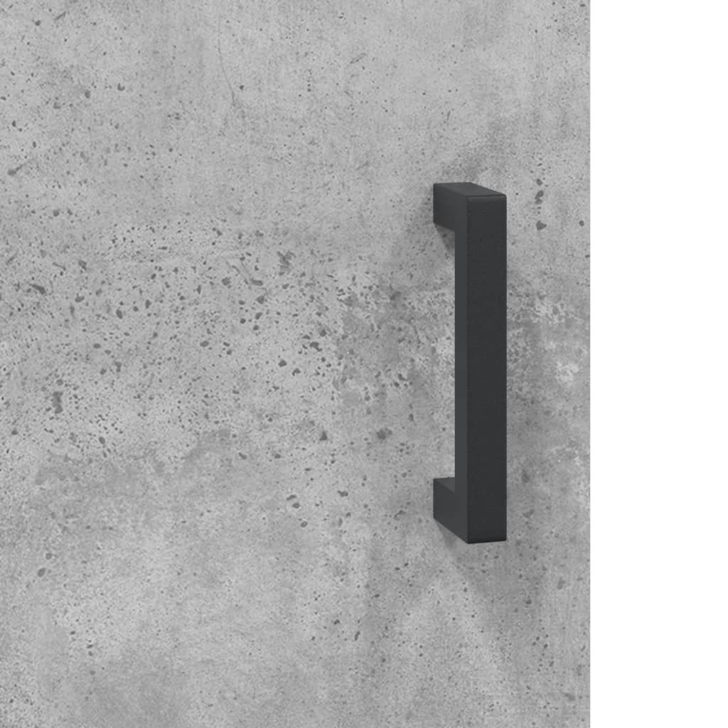 vidaXL Wall Mounted Cabinet Concrete Grey 69.5x34x90 cm Engineered Wood