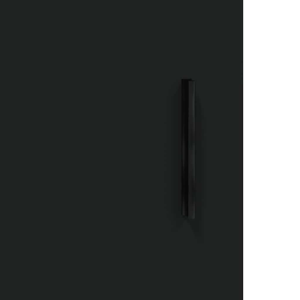 vidaXL Wall Mounted Cabinet Black 69,5x34x90 cm Engineered Wood