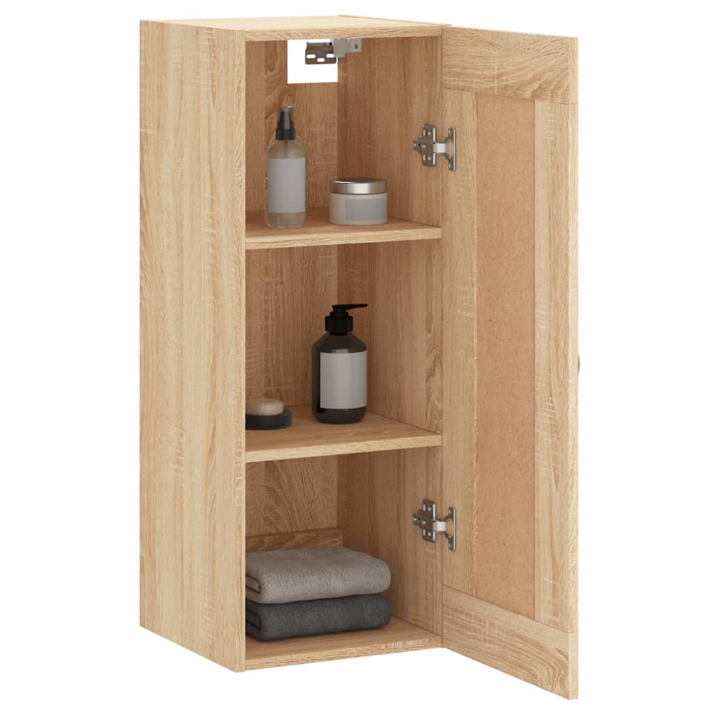 vidaXL Wall Mounted Cabinet Sonoma Oak 34,5x34x90 cm Engineered Wood