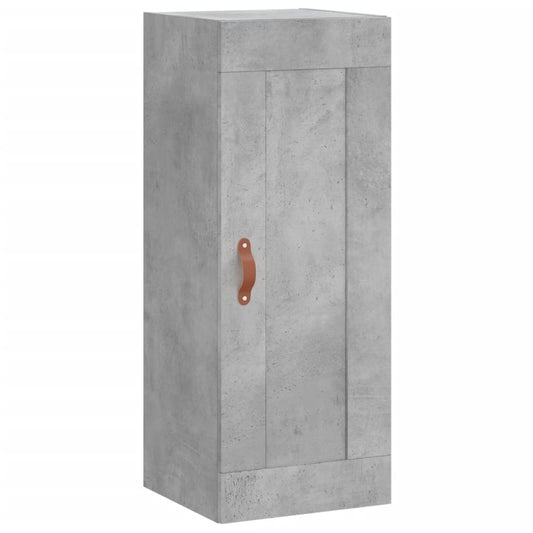 vidaXL Wall Mounted Cabinet Concrete Grey 34.5x34x90cm Engineered Wood