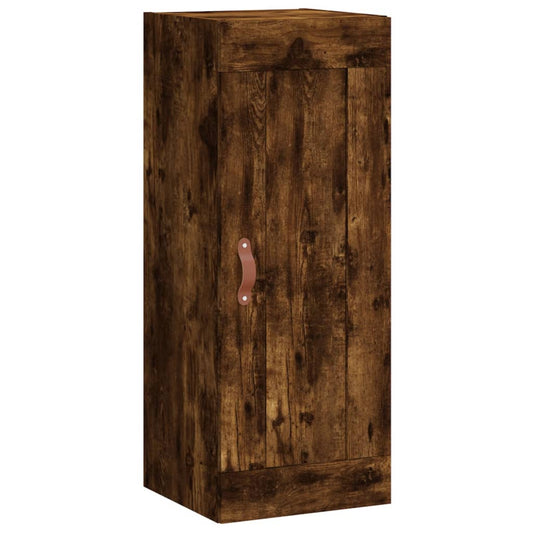 vidaXL Wall Mounted Cabinet Smoked Oak 34,5x34x90 cm Engineered Wood