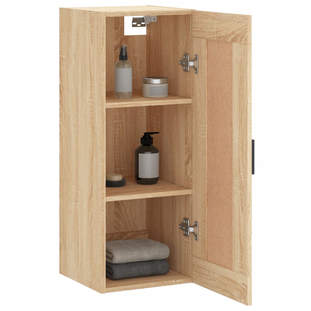 vidaXL Wall Mounted Cabinet Sonoma Oak 34,5x34x90 cm Engineered Wood