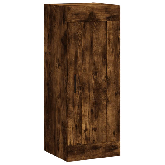 vidaXL Wall Mounted Cabinet Smoked Oak 34,5x34x90 cm Engineered Wood