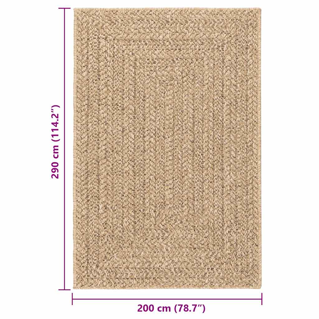 vidaXL Rug ZIZUR 200x290 cm Jute Look Indoor and Outdoor