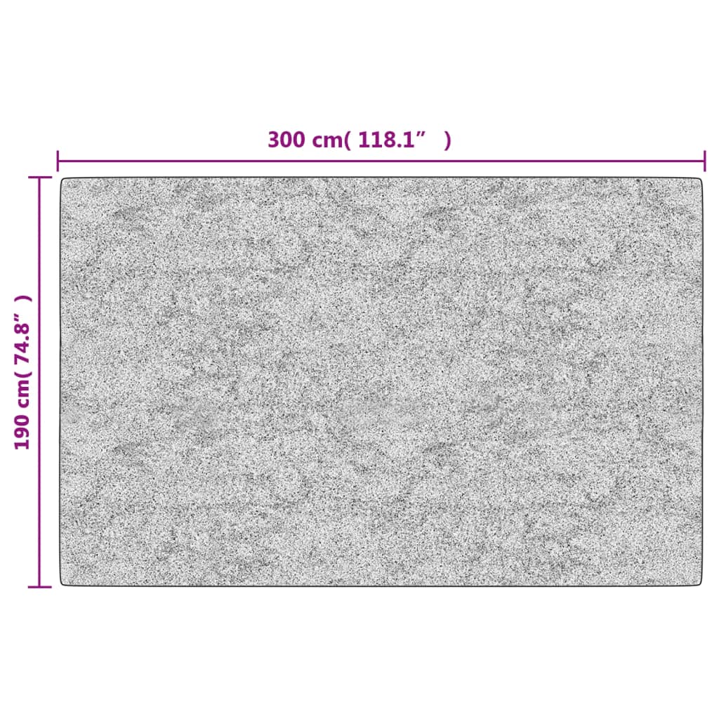 vidaXL Rug Washable Black and White 190x300 cm