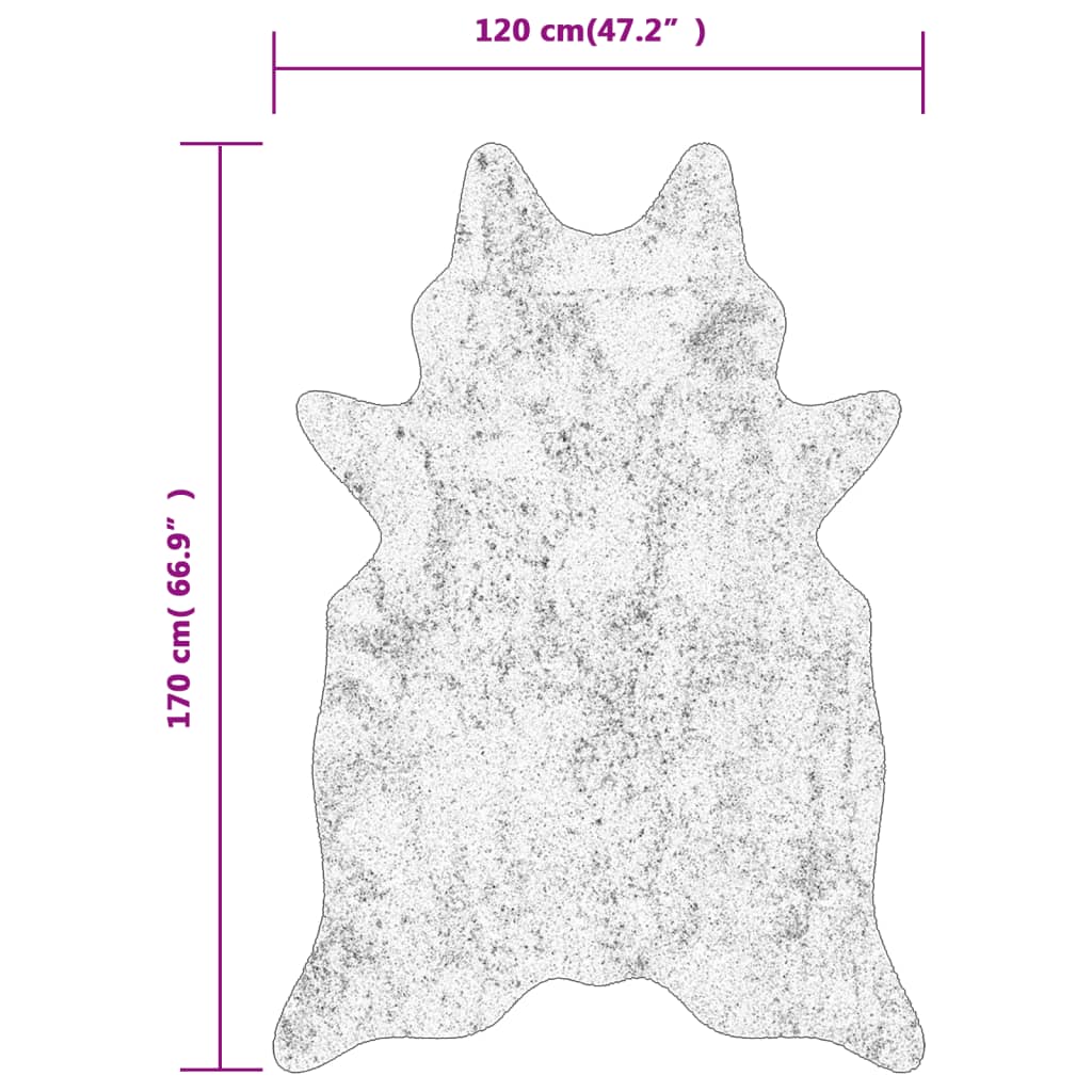 vidaXL Rug Black and White 120x170 cm Zebra Pattern Washable Anti Slip