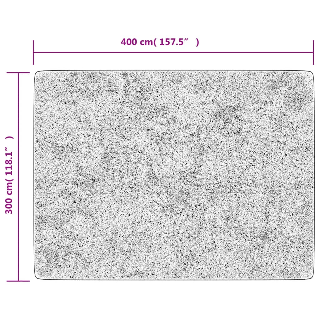 vidaXL Rug Washable Anthracite 400x300 cm Anti Slip