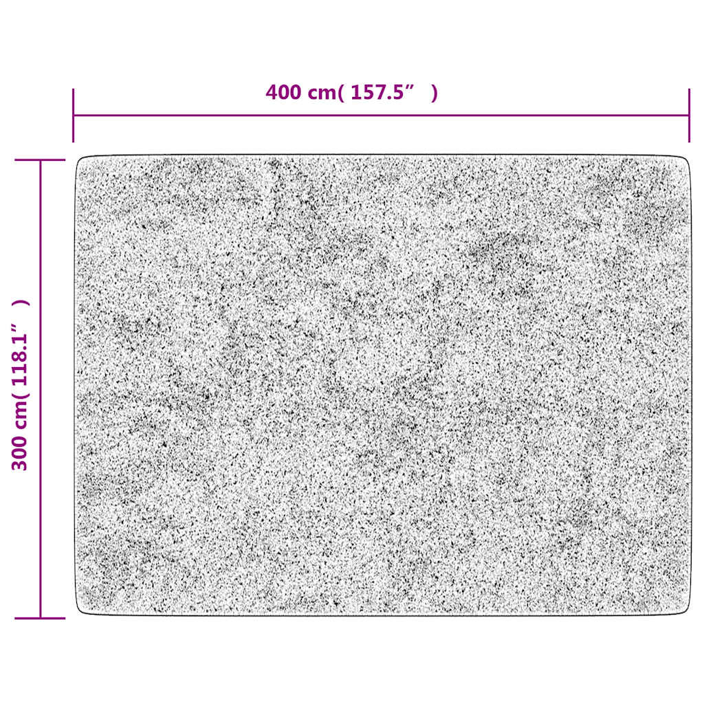 vidaXL Rug Washable Grey 400x300 cm