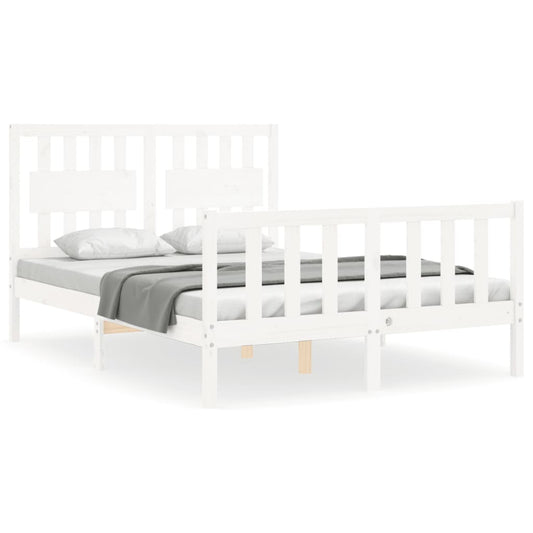 vidaXL Bed Frame without Mattress White 120x200 cm Solid Wood Pine