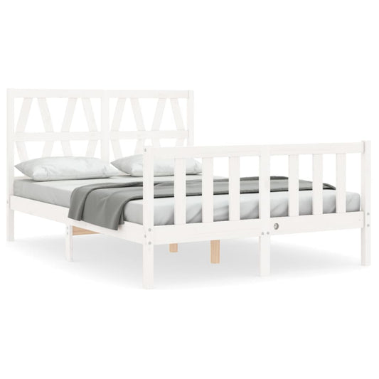 vidaXL Bed Frame without Mattress White 120x200 cm Solid Wood Pine