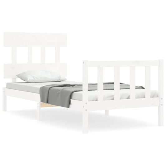 vidaXL Bed Frame without Mattress White 100x200 cm Solid Wood Pine