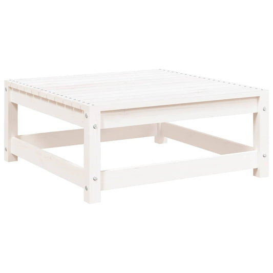 vidaXL Garden Footstool White 70x70x30 cm Solid Wood Pine