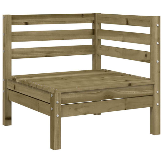 vidaXL Garden Sofa | Natural Wood | Vacuum pressure impregnated pinewood