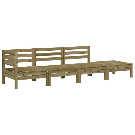vidaXL Garden Sofa 4-Seater Impregnated Wood Pine