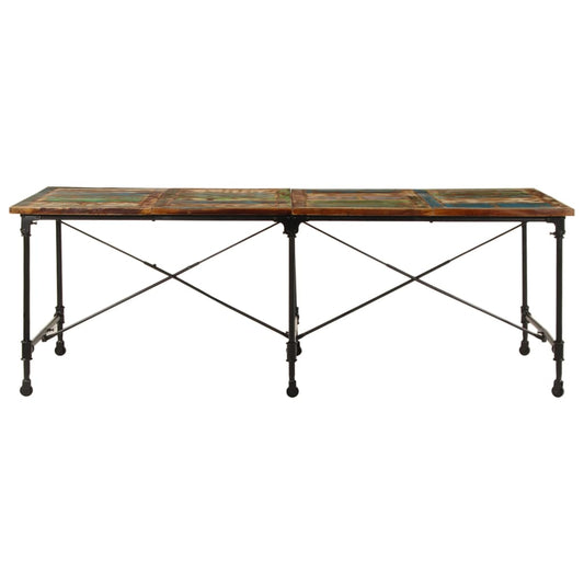 vidaXL Dining Table 220x90x77 cm Solid Wood Reclaimed