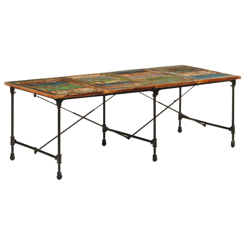 vidaXL Dining Table 220x90x77 cm Solid Wood Reclaimed