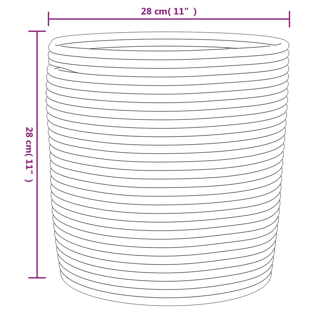 vidaXL Storage Baskets 2 pcs Grey and White Ø28x28 cm Cotton