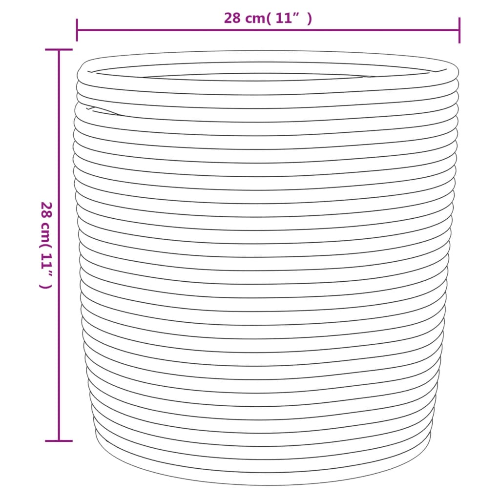 vidaXL Storage Baskets 2 pcs Brown and White Ø28x28 cm Cotton