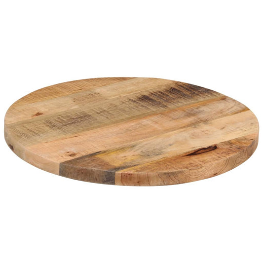 vidaXL Table Top Ø 50x3,8 cm Round Solid Wood Rough Mango
