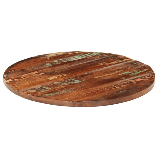 vidaXL Table Top Ø 80x2.5 cm Round Solid Wood Reclaimed