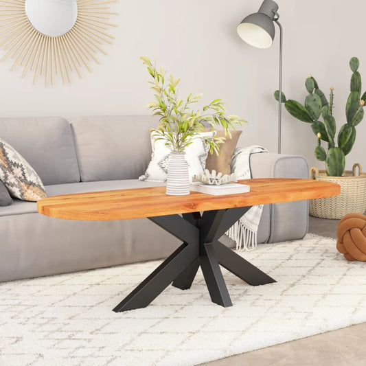 vidaXL Table Top 100x40x3,8 cm Oval Solid Wood Acacia