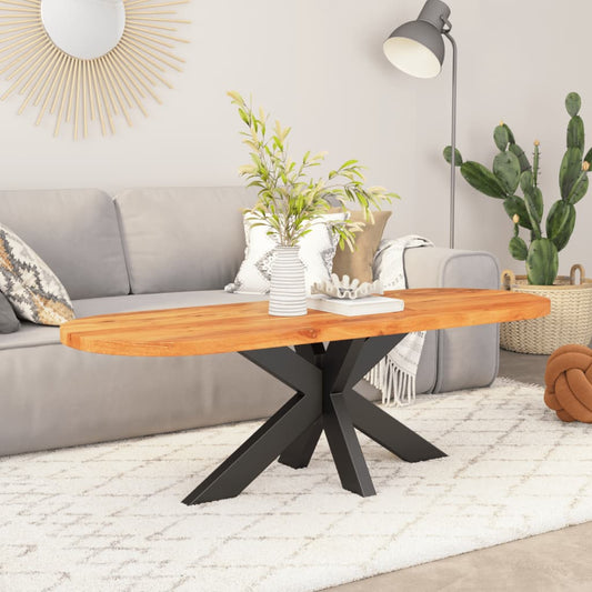 vidaXL Table Top 120x50x3,8 cm Oval Solid Wood Acacia