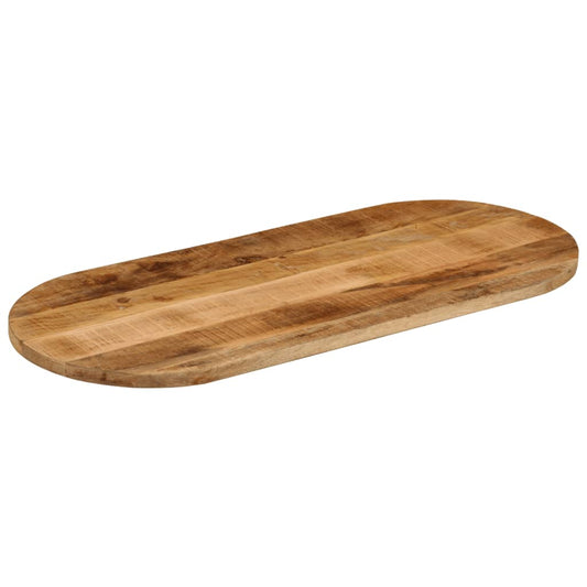 vidaXL Table Top 90x40x2,5 cm Oval Solid Wood Rough Mango