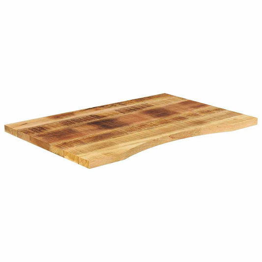 vidaXL Desk Top with Curve 100x50x2,5 cm Solid Wood Rough Mango