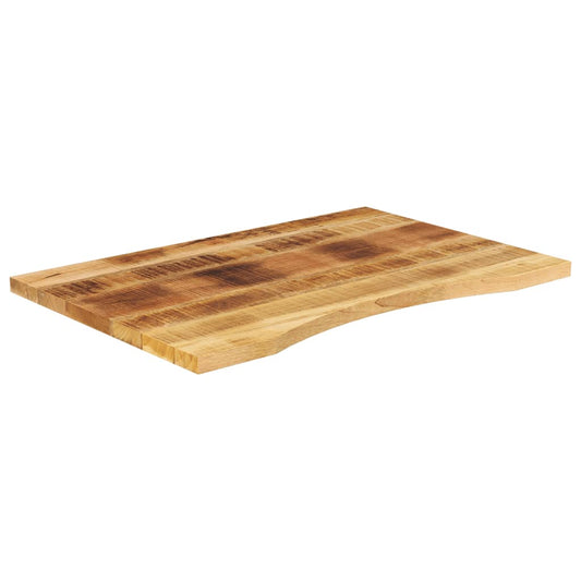 vidaXL Desk Top with Curve 90x60x2,5 cm Solid Wood Rough Mango