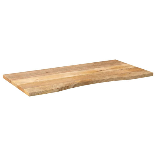vidaXL Desk Top with Curve 110x50x2.5 cm Solid Wood Rough Mango
