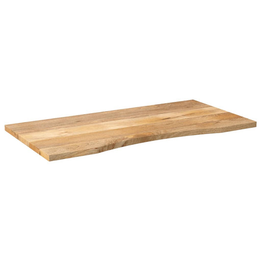 vidaXL Desk Top with Curve 120x50x2,5 cm Solid Wood Rough Mango