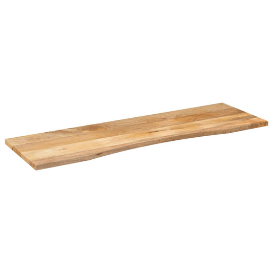 vidaXL Desk Top with Curve 160x50x2,5 cm Solid Wood Rough Mango