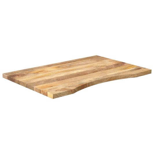 vidaXL Desk Top with Curve 90x60x2,5 cm Solid Wood Rough Mango