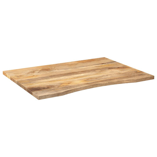 vidaXL Desk Top with Curve 110x80x2.5 cm Solid Wood Rough Mango