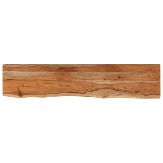 vidaXL Wall Shelf 120x20x2.5cm Rectangular Solid Wood Acacia Live Edge