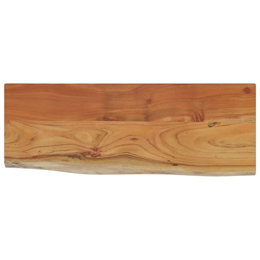 vidaXL Wall Shelf 70x30x2,5 cm Rectangular Solid Wood Acacia Live Edge