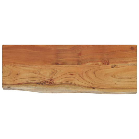 vidaXL Wall Shelf 80x30x2,5 cm Rectangular Solid Wood Acacia Live Edge