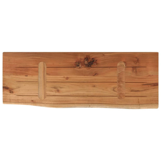 vidaXL Wall Shelf 70x30x3,8 cm Rectangular Solid Wood Acacia Live Edge