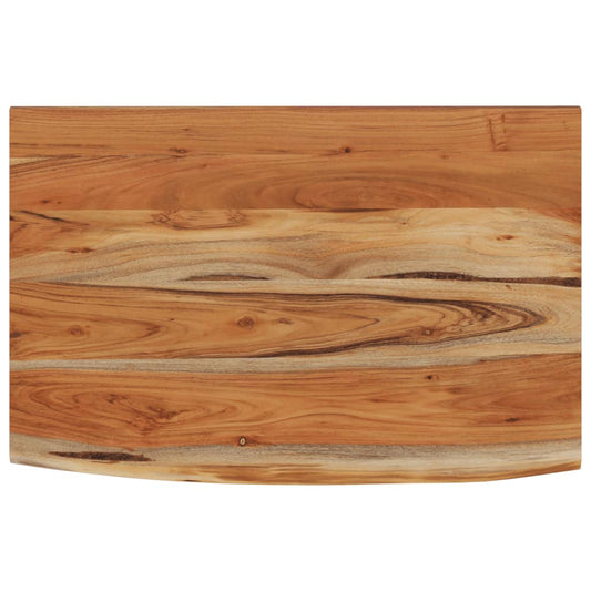 vidaXL Wall Shelf 70x40x3,8 cm Rectangular Solid Wood Acacia Live Edge