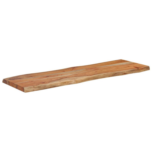 vidaXL Table Top 110x40x2.5 cm Rectangular Solid Wood Acacia Live Edge